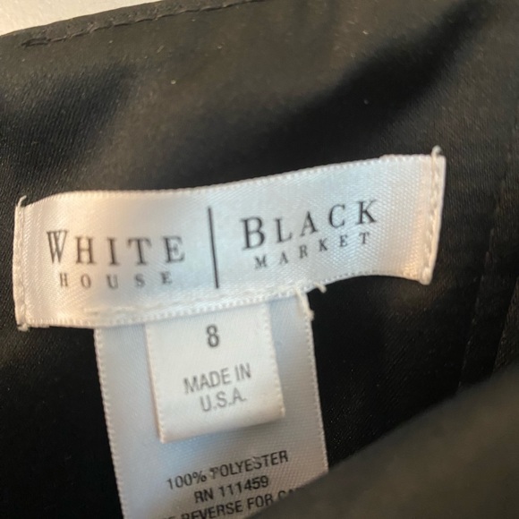 LIKE NEW Women’s White House Black Market Strapless Satin Dress Size 8 - Picture 6 of 7